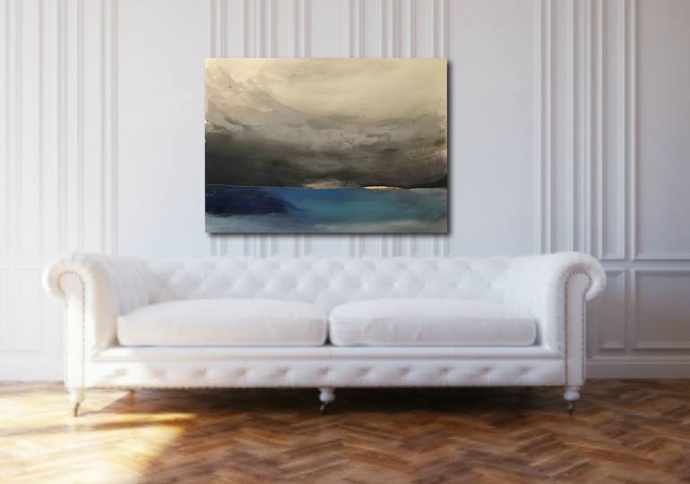 Original Abstract Landscape Painting by Henrieta Angel