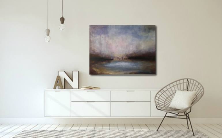 Original Impressionism Abstract Painting by Henrieta Angel