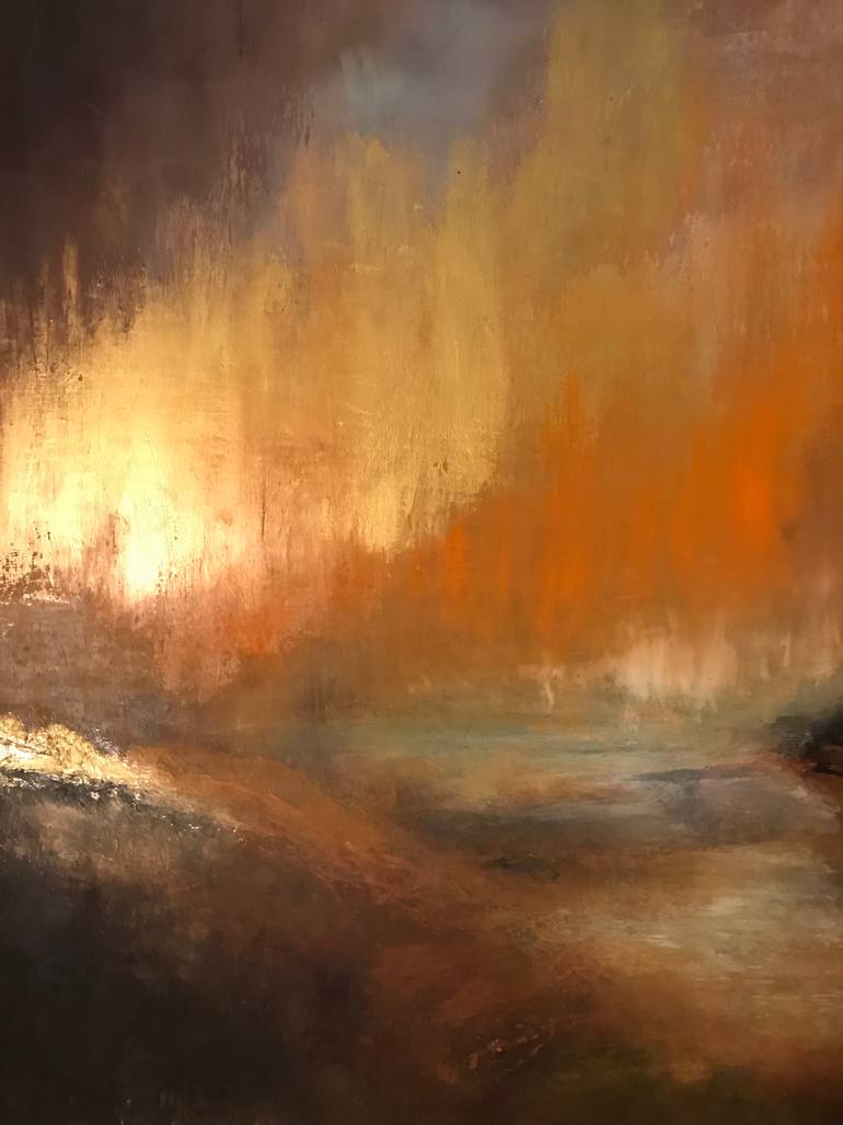 Original Abstract Landscape Painting by Henrieta Angel