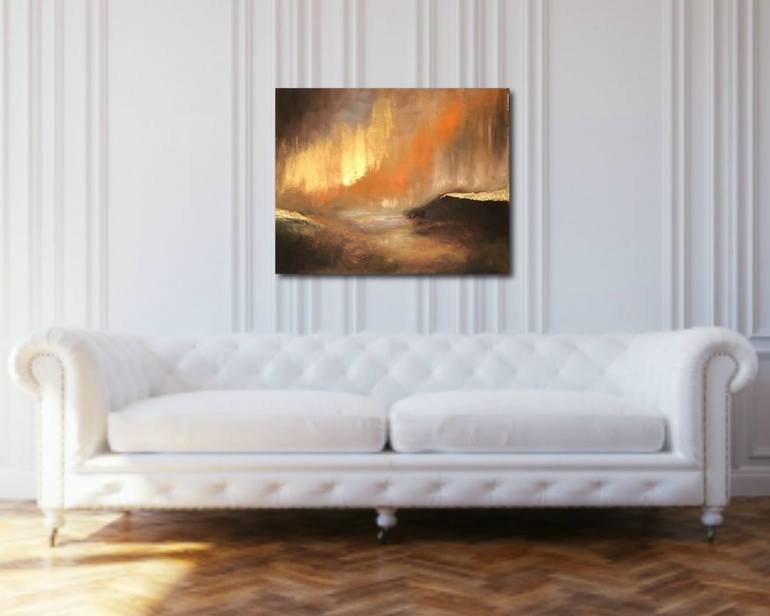 Original Abstract Landscape Painting by Henrieta Angel