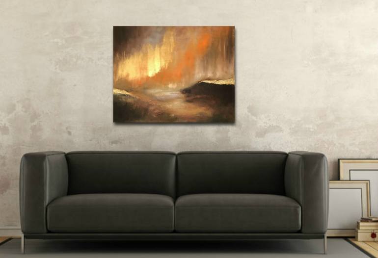 Original Abstract Landscape Painting by Henrieta Angel
