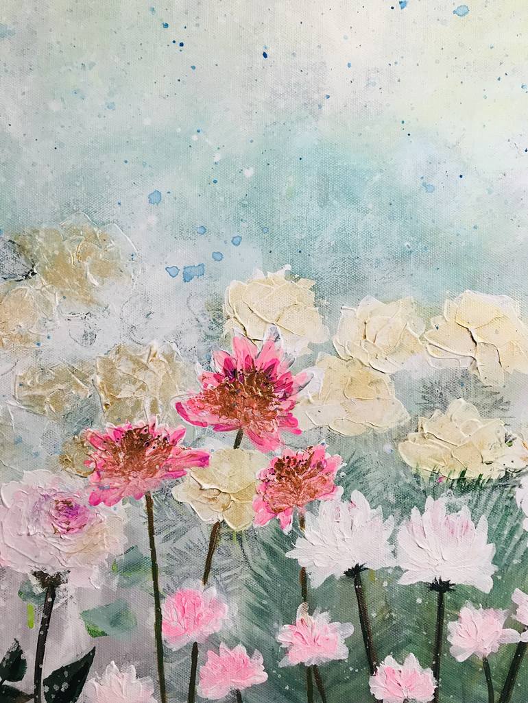 Original Floral Painting by Henrieta Angel