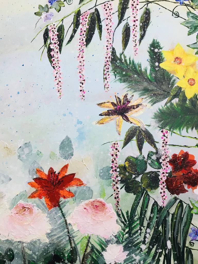 Original Floral Painting by Henrieta Angel