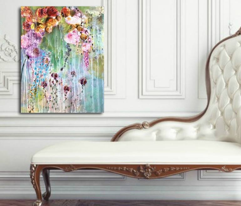 Original Floral Painting by Henrieta Angel