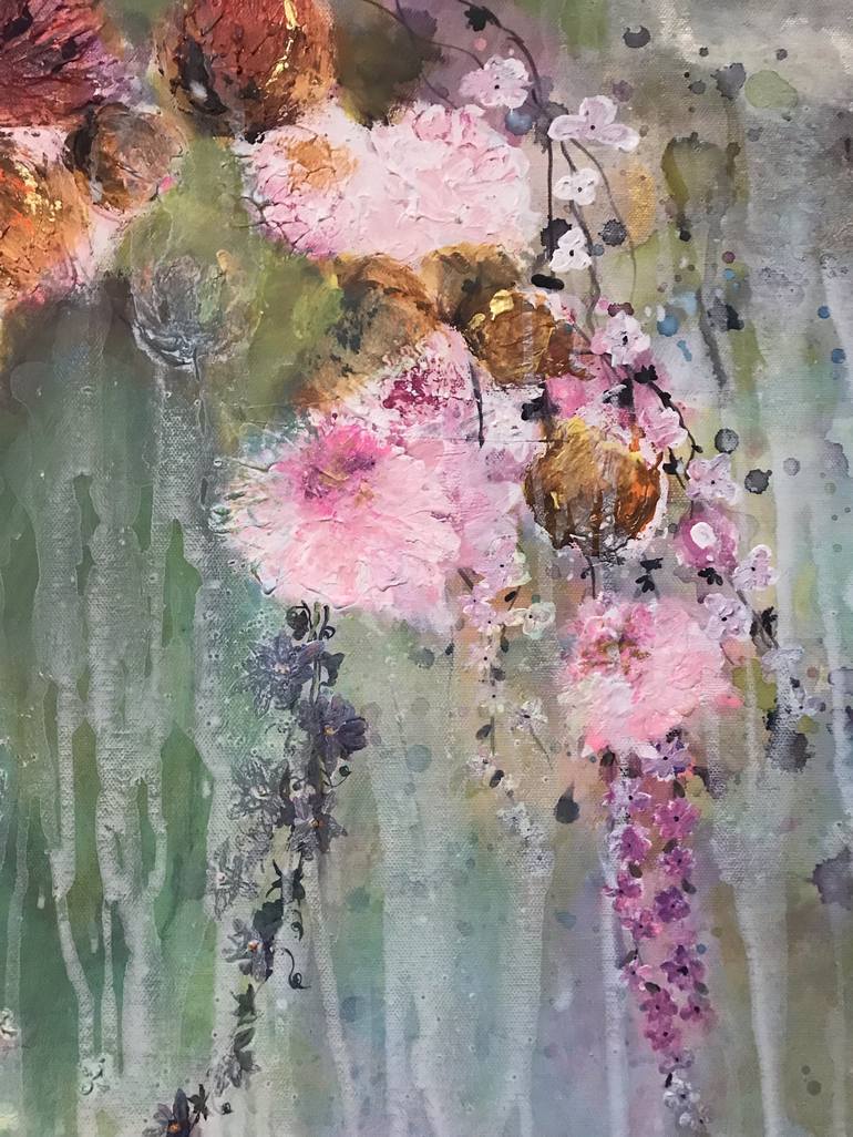 Original impressionistic Floral Painting by Henrieta Angel