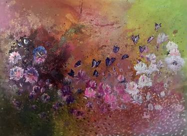 Original Abstract Floral Paintings by Henrieta Angel