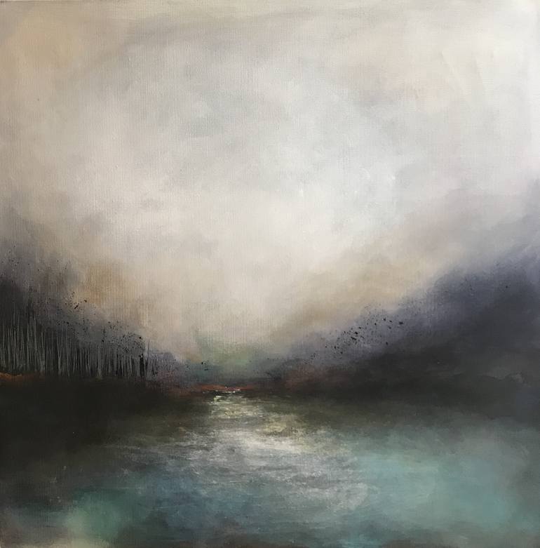 Original Abstract Landscape Painting by Henrieta Angel