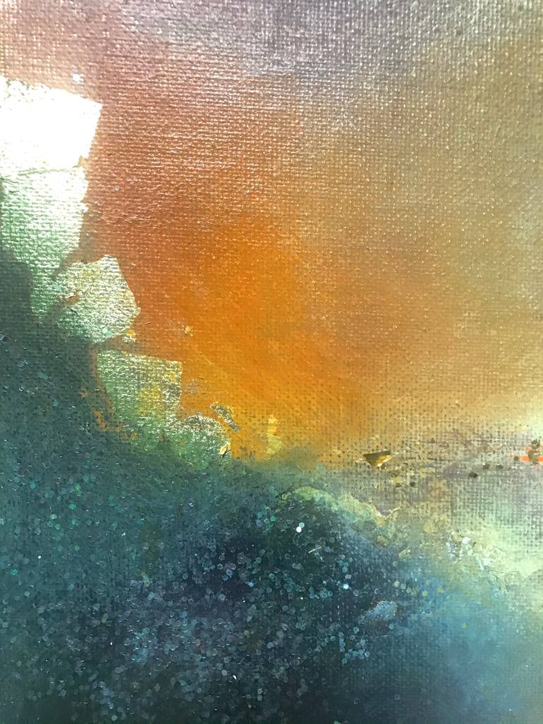 Original Art Deco Abstract Painting by Henrieta Angel