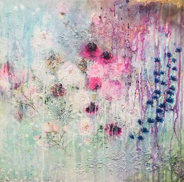Original Abstract Floral Paintings by Henrieta Angel