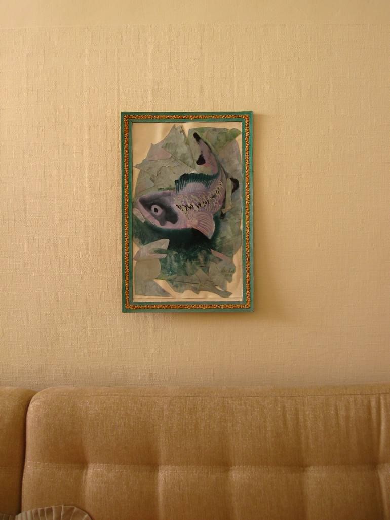 Original Fine Art Fish Collage by Sergei Suglobov