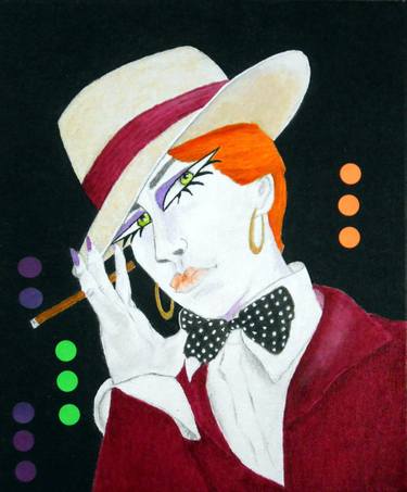 Original Art Deco Fashion Paintings by Jayne Somogy