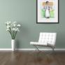"Magyar" shown matted and framed in a room setting.