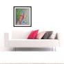 "Flower Child" shown matted and framed in a room setting.