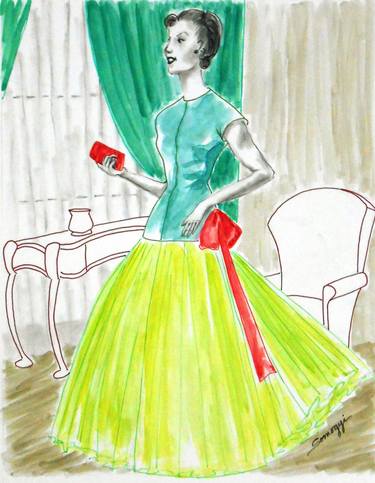 Print of Fashion Paintings by Jayne Somogy