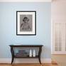 "Sultry Silent Star" shown matted and framed in a room setting.