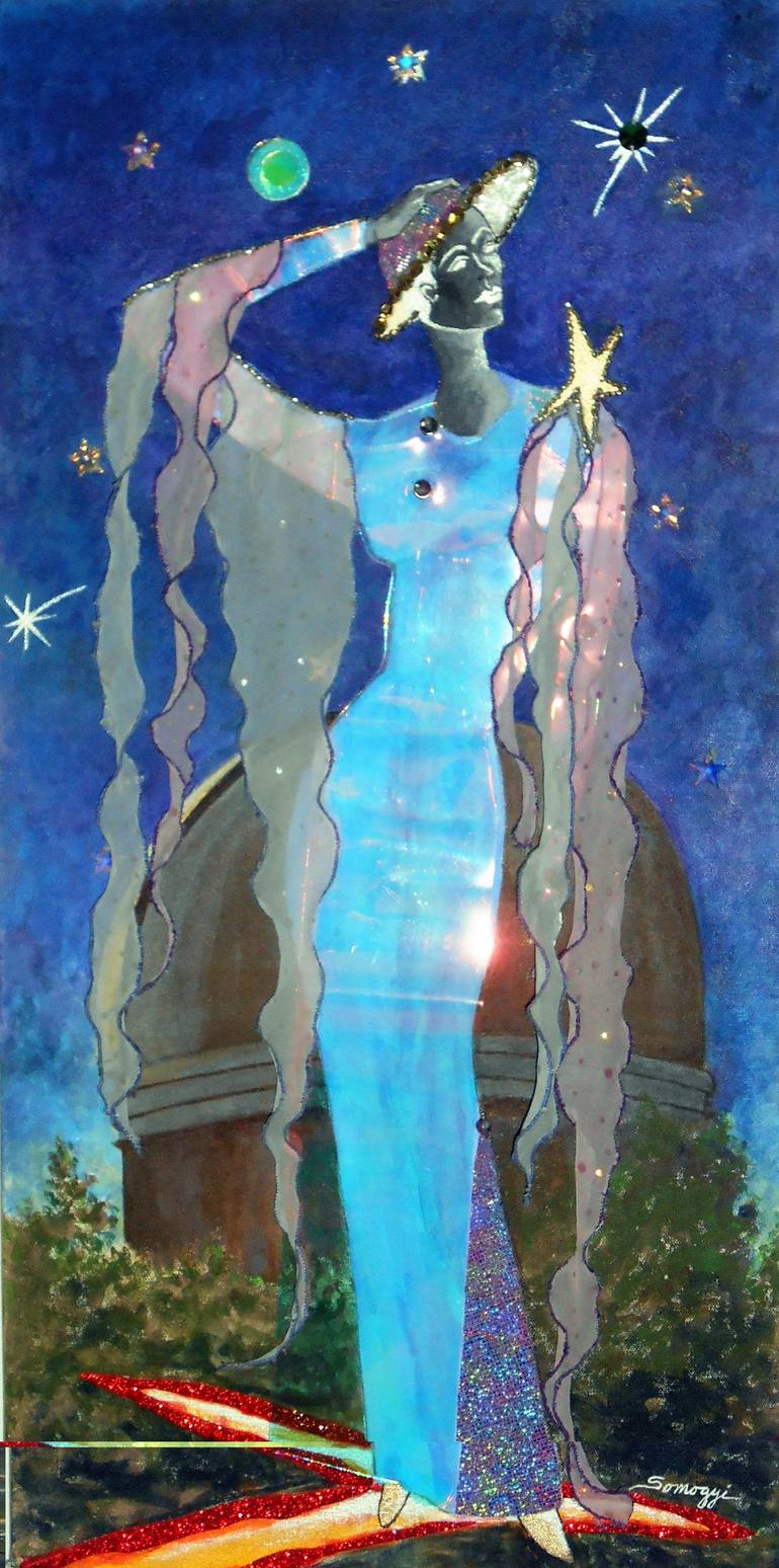 Original Art Deco Fashion Painting by Jayne Somogy