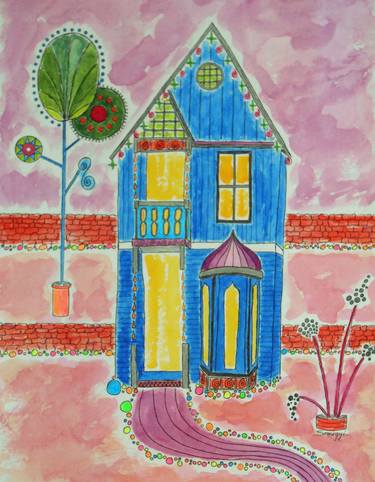 Original Folk Architecture Paintings by Jayne Somogy