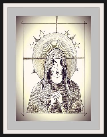 Pietá  -- Vintage Sepia (Whimsical Religious Portrait) thumb