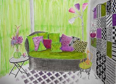 Original Interiors Paintings by Jayne Somogy