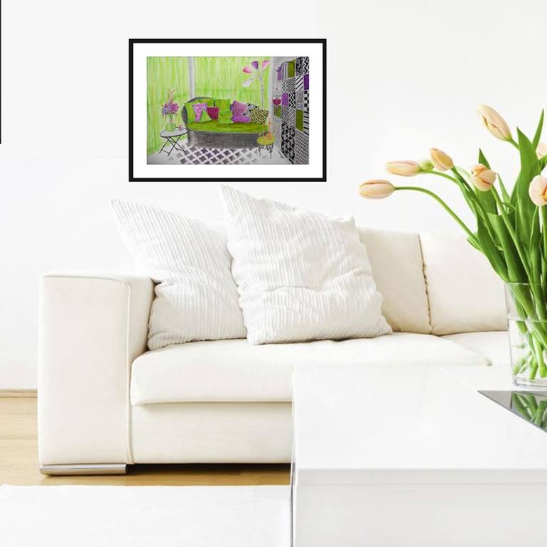 Original Realism Interiors Painting by Jayne Somogy