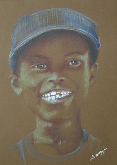 Small Boy, Big Grin (Retro Portrait of Black Child) thumb