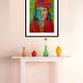 "King o' the Pirates" shown matted and framed in a room setting.