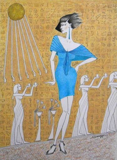 Print of Art Deco Fashion Drawings by Jayne Somogy