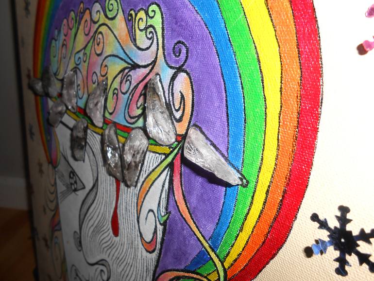 Original Folk Religion Painting by Jayne Somogy