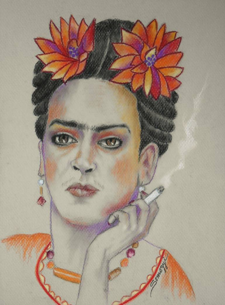 Frida Kahlo Drawing by Jayne Somogy Saatchi Art