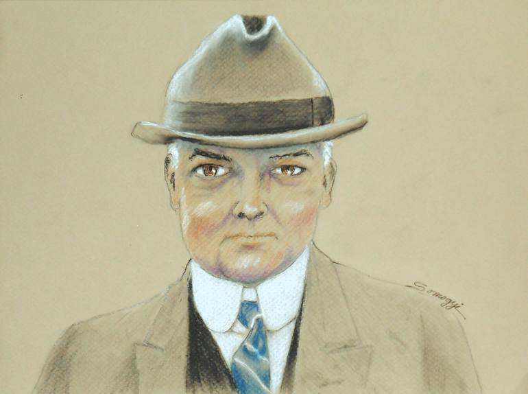 Herbert Hoover Drawing by Jayne Somogy Saatchi Art