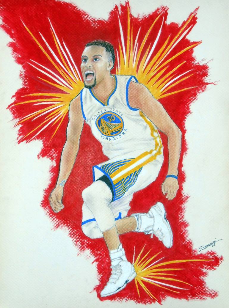 Steph Curry Standing Over LeBron by Surya Siregar