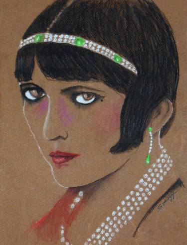 Print of Art Deco Celebrity Drawings by Jayne Somogy