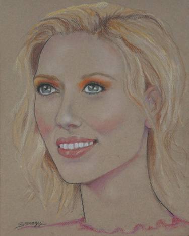 Original Fine Art Celebrity Drawings by Jayne Somogy