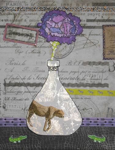 Original Contemporary Still Life Collage by Jayne Somogy