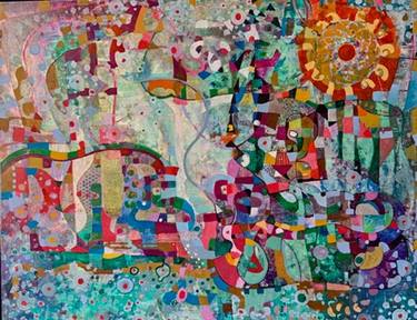 Original Fine Art Abstract Paintings by Alise Loebelsohn