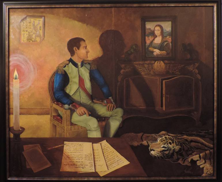 Pondering the Mona Lisa Painting by Oliver Toovey Saatchi Art