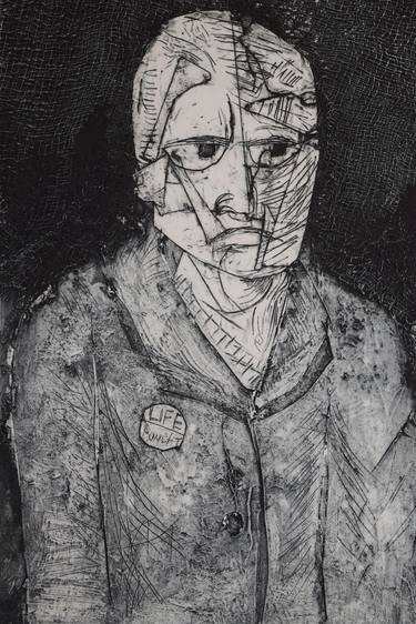 Original Expressionism Portrait Printmaking by Michael Glenn