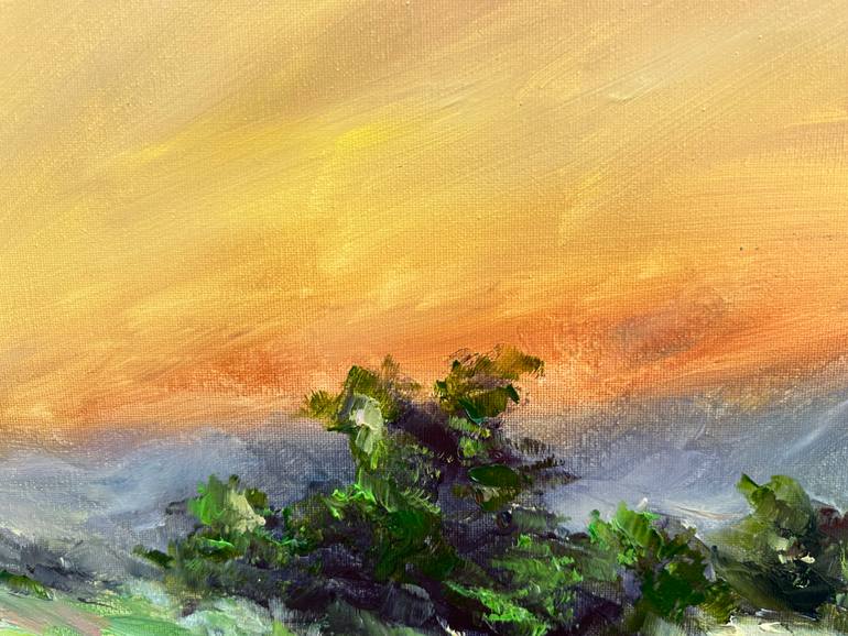 Original Modernism Landscape Painting by Natalia Esanu
