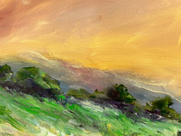 Original Modernism Landscape Painting by Natalia Esanu