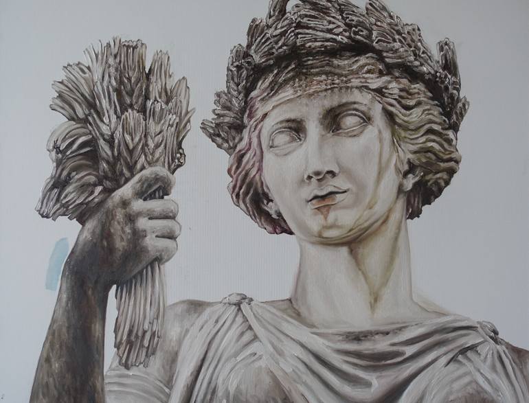 Original Contemporary Classical Mythology Painting by Jolita Linkeviciute