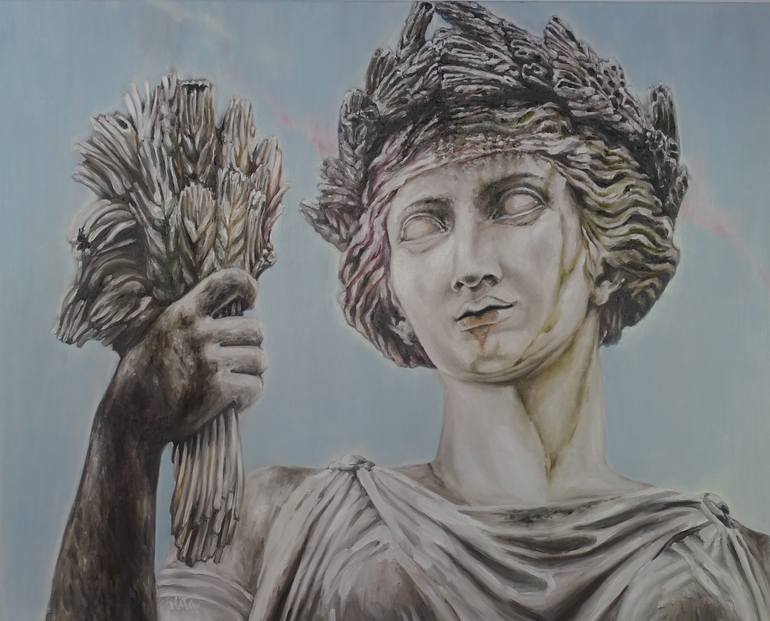 Original Contemporary Classical Mythology Painting by Jolita Linkeviciute