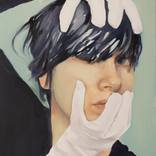 autoportrait aux gants blancs by sophie leblanc