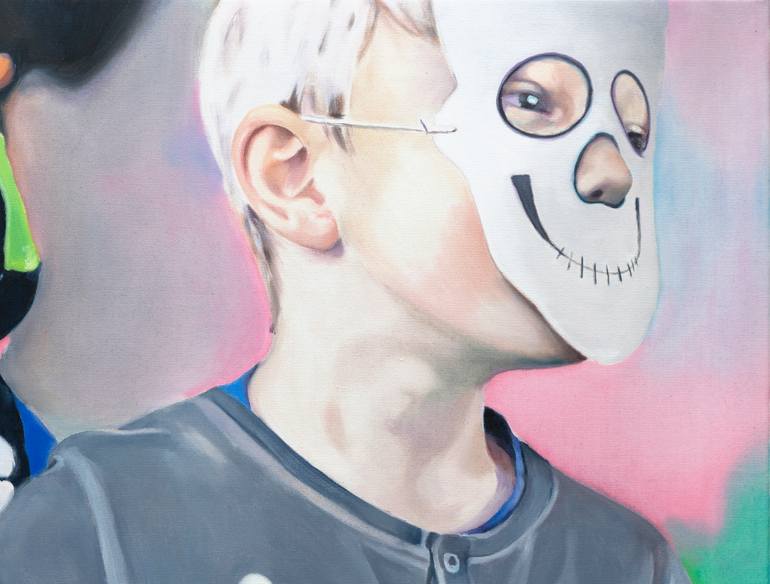 Original Realism People Painting by Sophie Leblanc