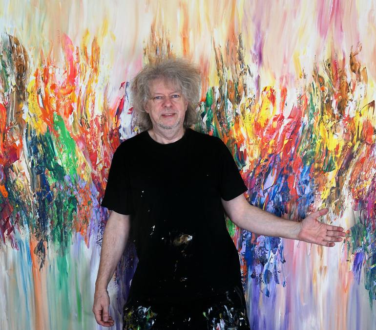 Original Modernism Abstract Painting by Peter Nottrott