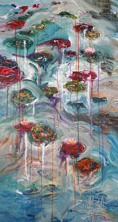 Original Abstract Expressionism Floral Paintings by Peter Nottrott