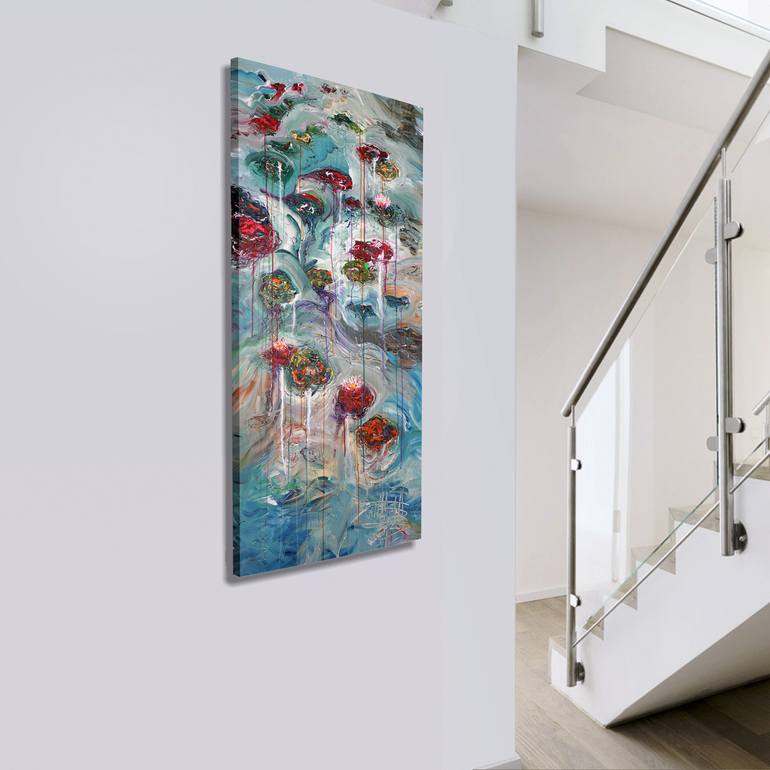 Original Abstract Expressionism Floral Painting by Peter Nottrott