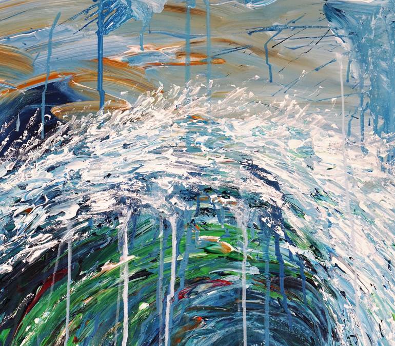 Original Abstract Expressionism Seascape Painting by Peter Nottrott