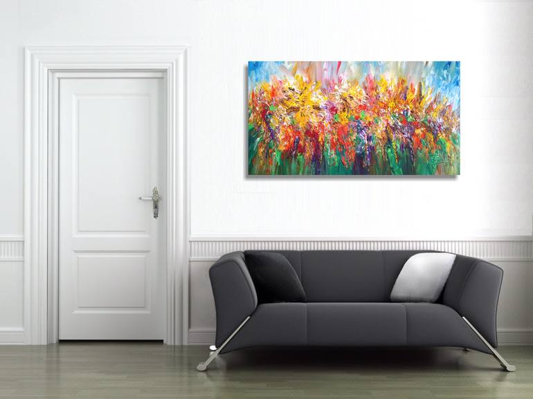 Original Abstract Expressionism Floral Painting by Peter Nottrott