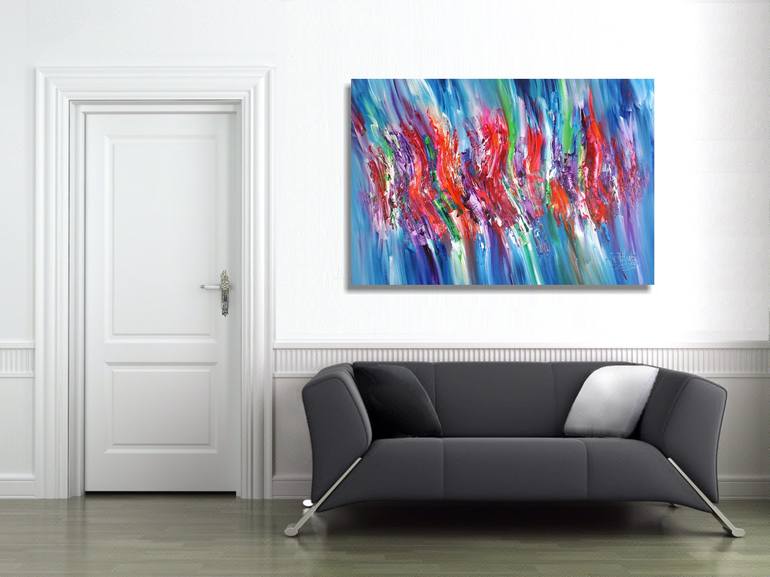 Original Abstract Expressionism Floral Painting by Peter Nottrott