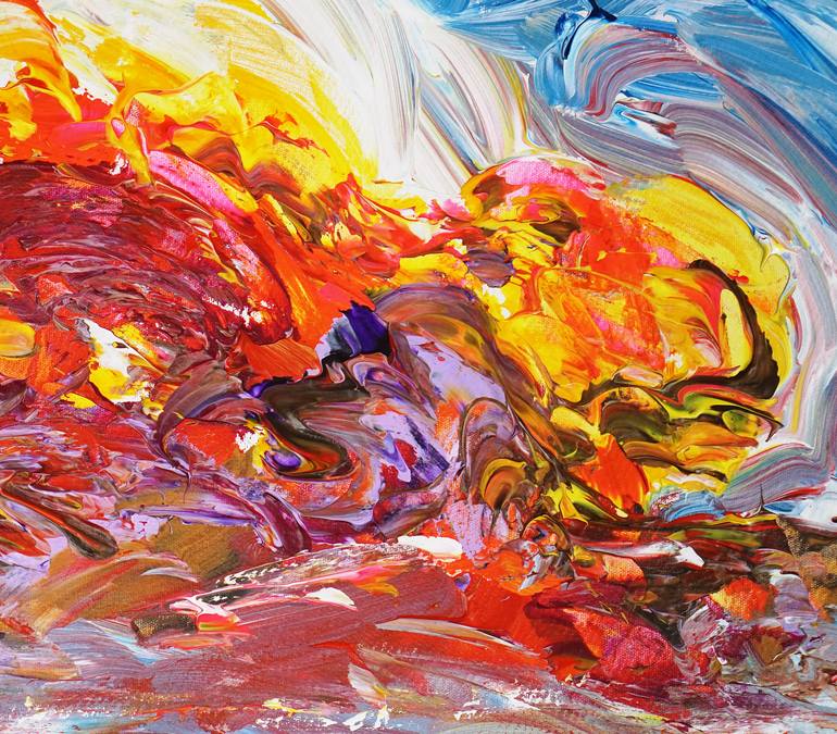 Original Abstract Expressionism Boat Painting by Peter Nottrott